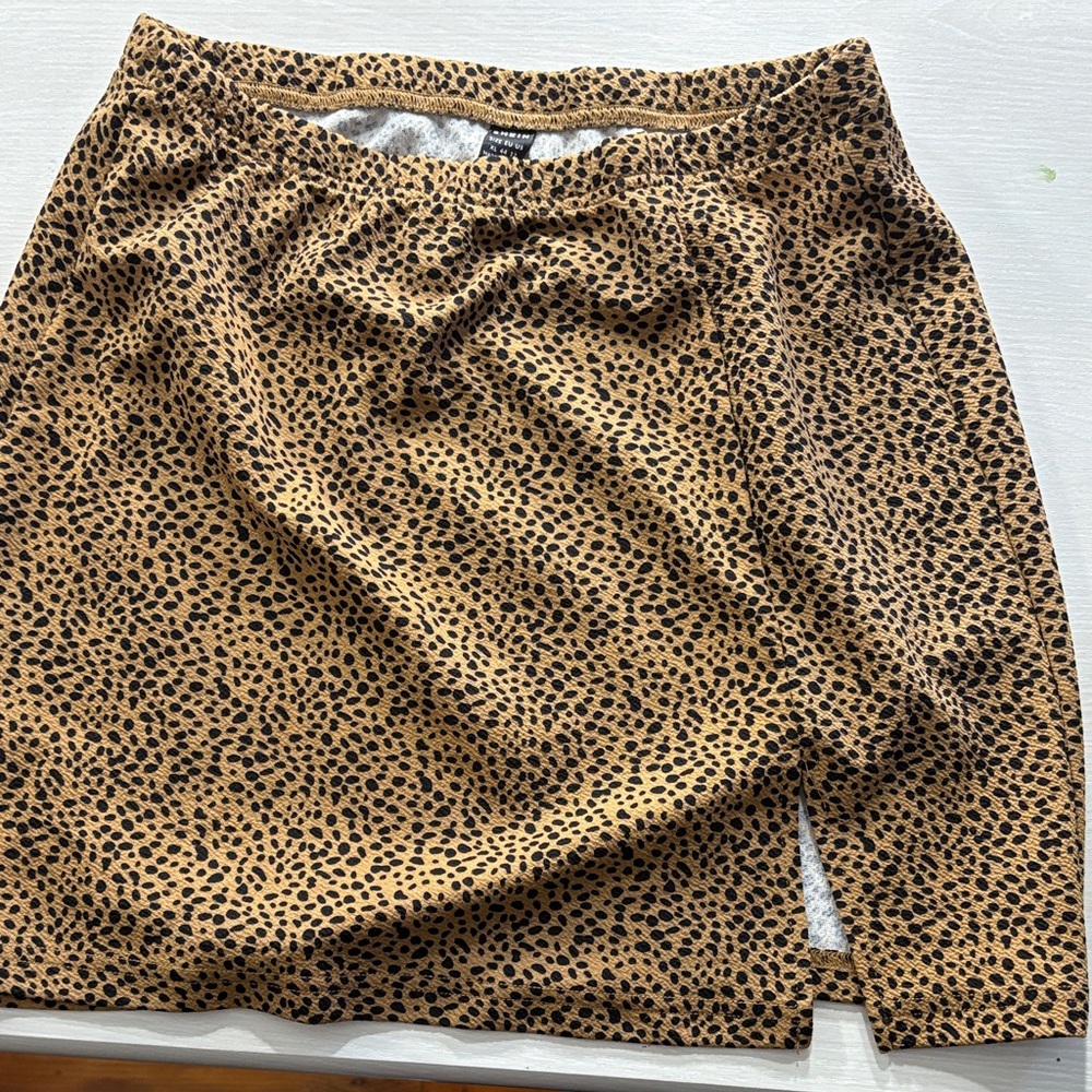 SHEIN Brown Leopard Print Skirt